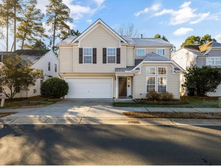 Suburban home with an attached garage